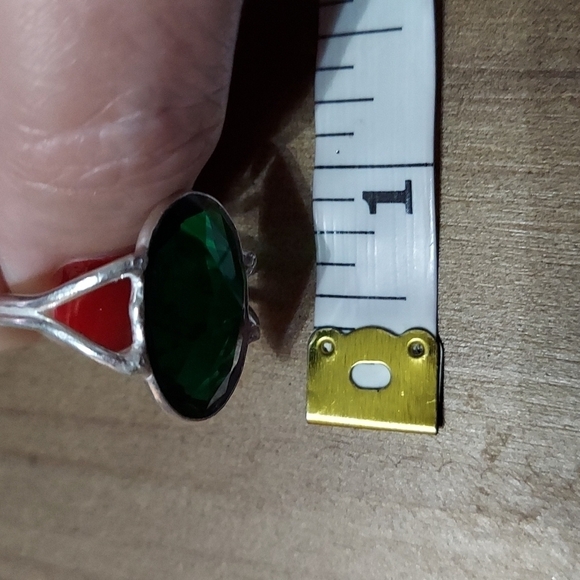 CHROME Diopside Sterling Silver Ring Size 7.25 - Picture 6 of 9